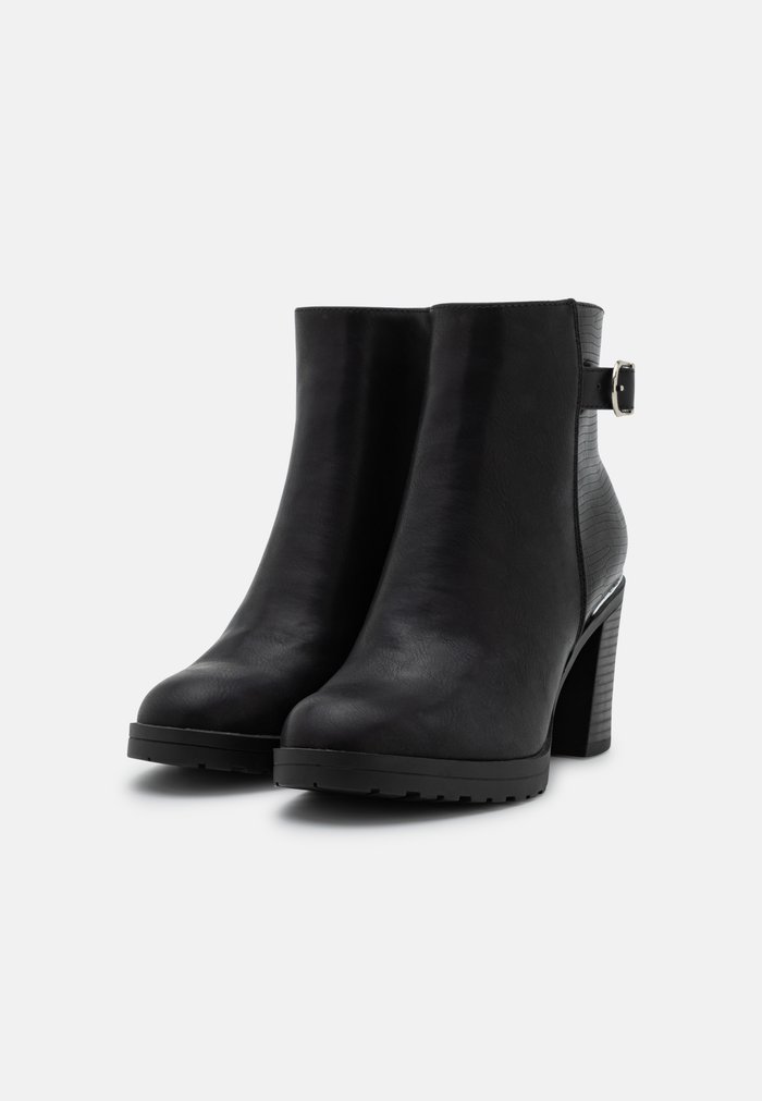 Bottines Anna Field Classiche Block heel Zip UP Noir Femme | FJP-9793039